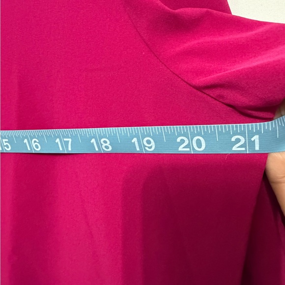 Chico’s 1.5 Pink V-Neck Blouse Ruffle Sleeve Stretch M (A411) - Picture 8 of 8